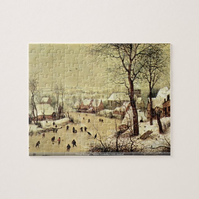 Puzzle Pieter Bruegel - paisaje del invierno con los (Horizontal)