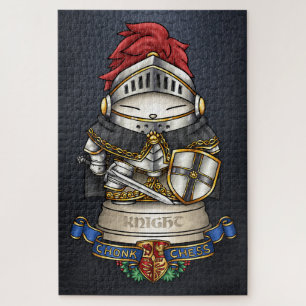 Puzzle Pieza de ajedrez Knight para gato real
