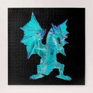 Puzzle Pieza del Reino de Fantasía del Dragón Turquesa Ce