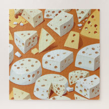 Piezas de queso con agujeros naturales patrón lind