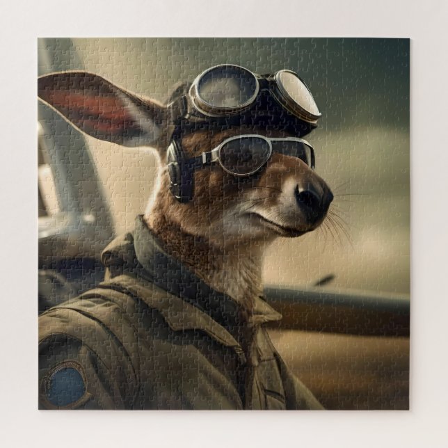 Puzzle Pig Fly Pftt, Kangaroo Fly Higher, (Vertical)