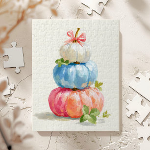 Puzzle Pila de Calabaza Pastel Otoñal Caprichosa