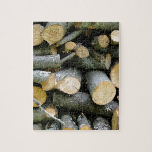 Puzzle Pila de leña de corte apilada