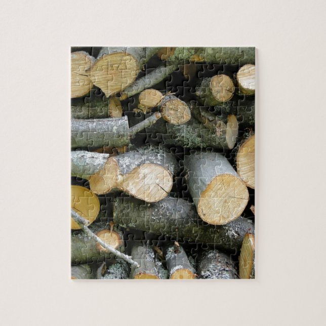 Puzzle Pila de leña de corte apilada (Vertical)