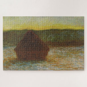 Puzzle Pila de trigo (Deshielo, puesta de sol) de Claude