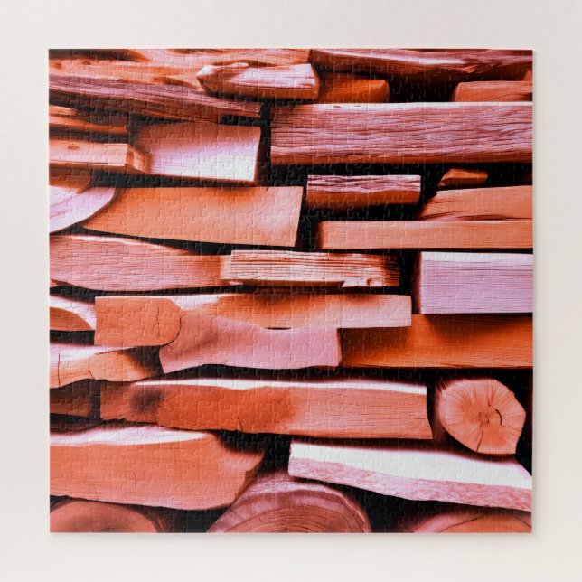 Puzzle Pila de troncos cortados (Vertical)