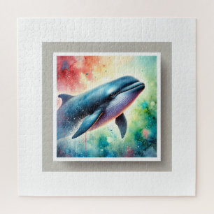 Puzzle Pilot Whale Painting 040724AREF101 - Watercolor