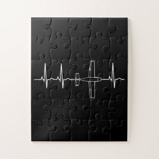 Puzzle Piloto de cosecha Vintage Volando Sky Heart Gift