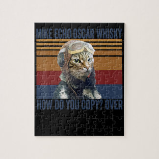 Puzzle Piloto de gato Mike Echo Oscar Whisky Costume Rega