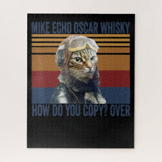 Puzzle Piloto de gato Mike Echo Oscar Whisky Costume Rega