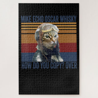 Puzzle Piloto de gato Mike Echo Oscar Whisky Costume Rega