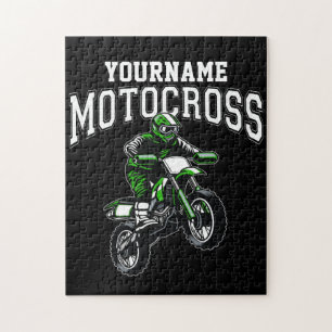 Puzzle Piloto Personalizado de Carreras de Moto Cross Dir