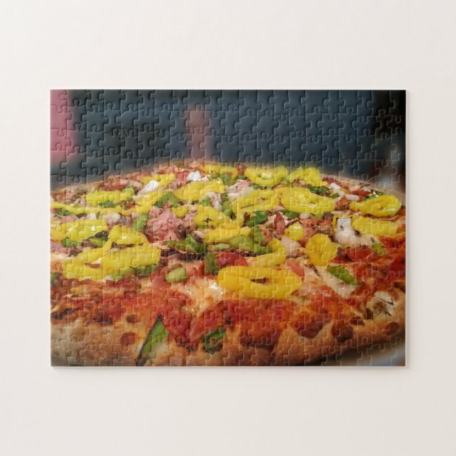 Puzzle Pimientos Italianos Comida Restaurante Pizza Creat (Horizontal)