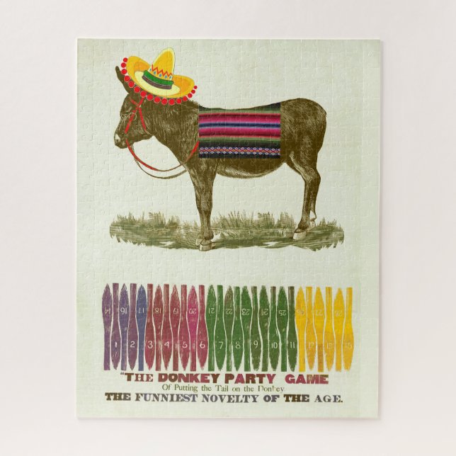 Puzzle Pin the tail on the Donkey (Vertical)