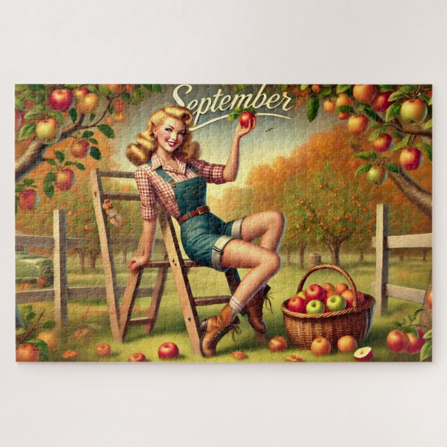 Puzzle Pin Up De La Cosecha De Países De Septiembre (Horizontal)