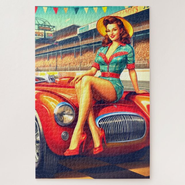 Puzzle Pin Up Lady (Vertical)
