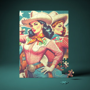 Puzzle Pin-ups Retro Cowgirls