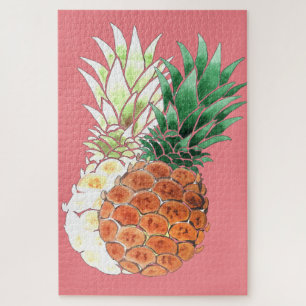 Puzzle Piña, acuarela .