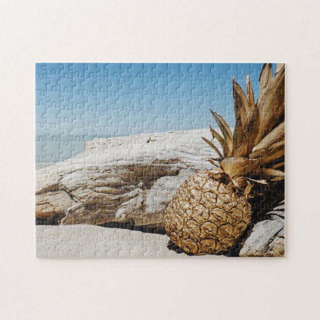 Puzzle Piña del oro en la playa (Horizontal)