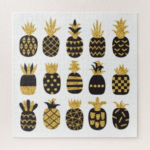 Puzzle Piñas negras: Conjunto texturizado único
