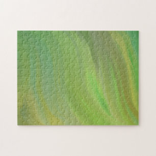 Puzzle Pinceladas abstractas verdes gradiente ombre