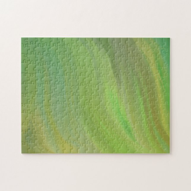 Puzzle Pinceladas abstractas verdes gradiente ombre (Horizontal)
