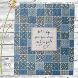 Puzzle Pinceladas antiguas Impresión Dusty Blues Rompecab