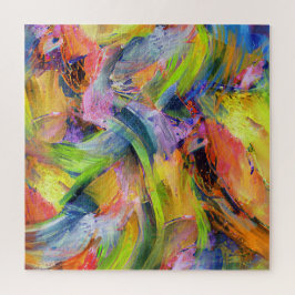 Puzzle Pinceles de color en amarillo