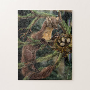 Puzzle Pine Marten Europeo