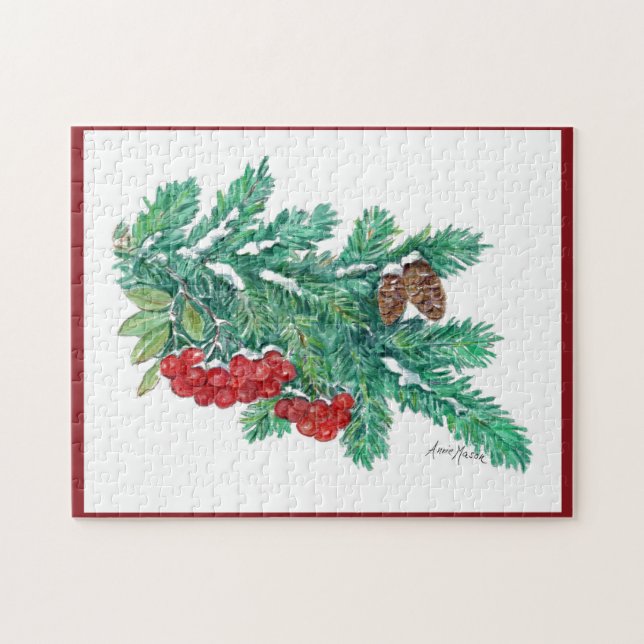 Puzzle Pine Needles y Berries (Horizontal)
