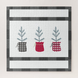 Puzzle Pine Tree Black Red Holiday Country Plage