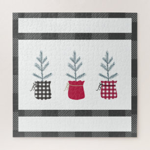 Puzzle Pine Tree Black Red Holiday Country Plage