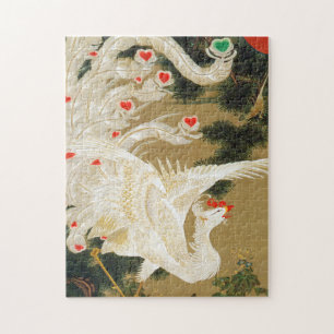 Puzzle Pine Tree & Phoenix (Love Heart Phoenix), Jakuchu