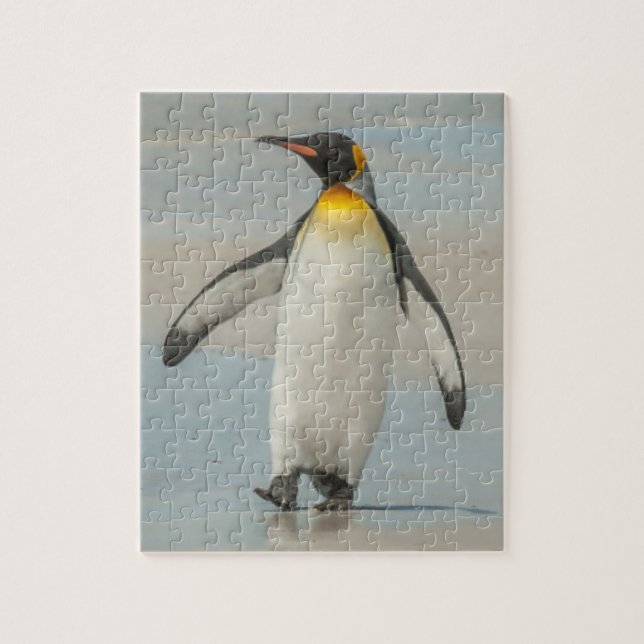 Puzzle Pingüino caminando en la playa (Vertical)