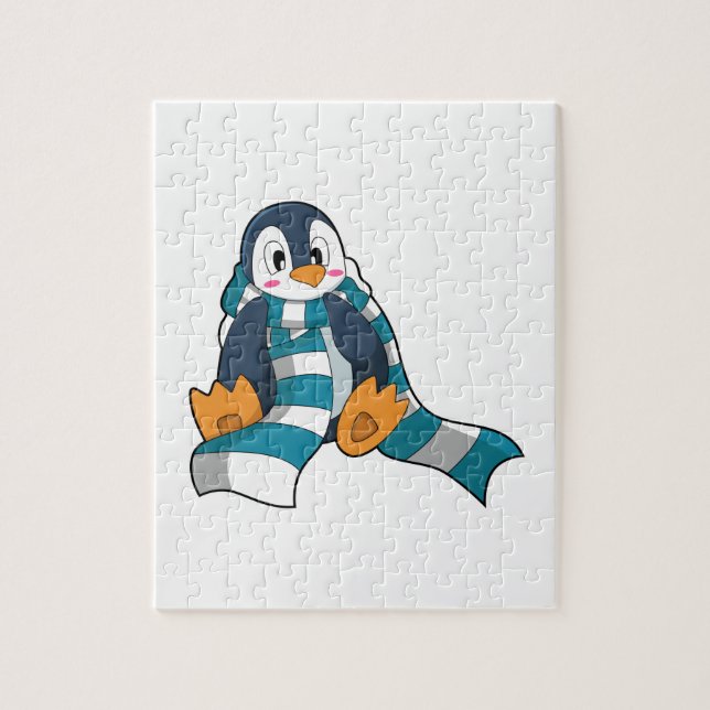Puzzle Pingüino con bufanda (Vertical)