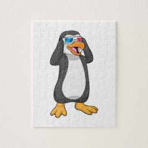 Puzzle Pingüino con gafas