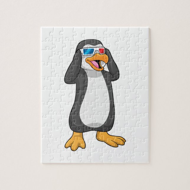 Puzzle Pingüino con gafas (Vertical)