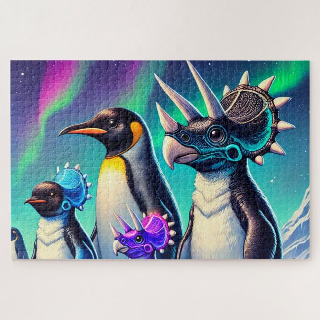 Puzzle Pingüino de Dinosaurio (Horizontal)