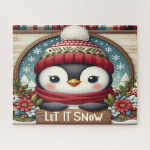 Puzzle Pingüino Deja que nieve