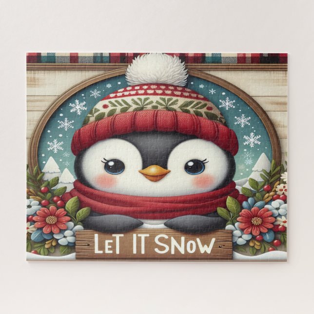 Puzzle Pingüino Deja que nieve (Horizontal)