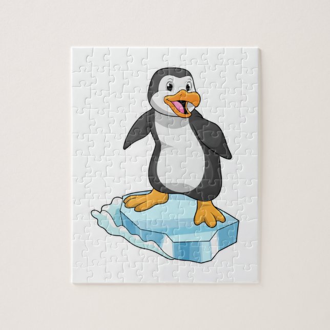 Puzzle Pingüino en la flota de hielo (Vertical)