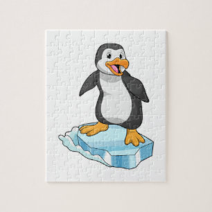 Puzzle Pingüino en témpano de hielo