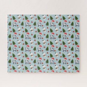 Puzzle Pingüino Santa Feliz Feliz Feliz Navidad