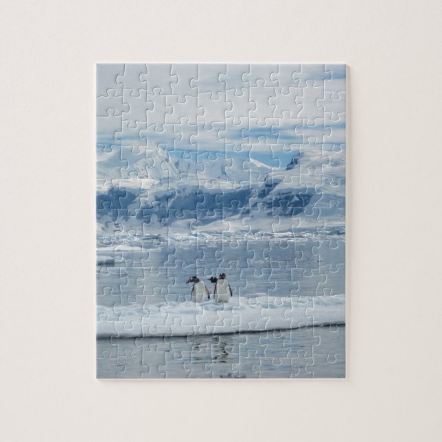 Puzzle Pingüinos en un iceberg (Vertical)