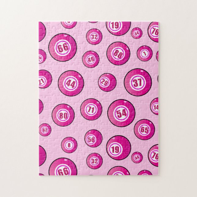 Puzzle Pink Bingo Balls Fun (Vertical)