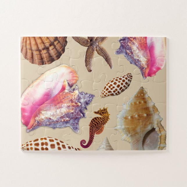 Puzzle Pink Conch Junonia Seahorse Kids (Horizontal)