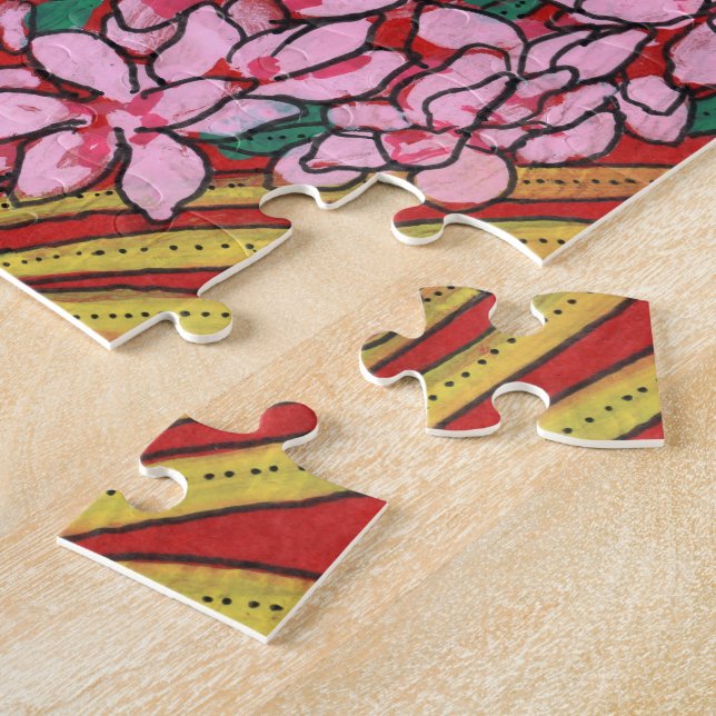 Puzzle Pink Cone Ginger Alpinia Flores tropicales Floral (Lado)