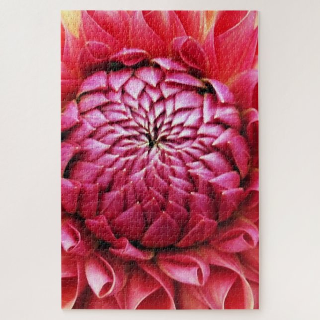 Puzzle Pink Dahlia (Vertical)