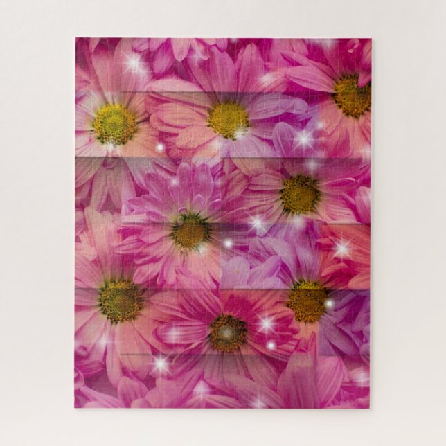 Puzzle Pink Daisy Weave (Vertical)