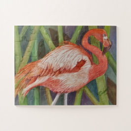 Puzzle Pink Flamingo Bird